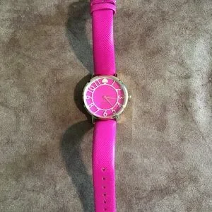 KATE SPADE METRO NWOT AUTHENTIC GENUINE LEATHER HOT PINK GOLD-TONE WATCH Kate Spade New York Womens Gold Metro Watch Makeup Brush  main image 4